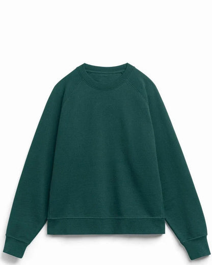 Organic Cotton French Terry Crewneck Heavyweight 15oz Ivy - Rose & Rae Threads