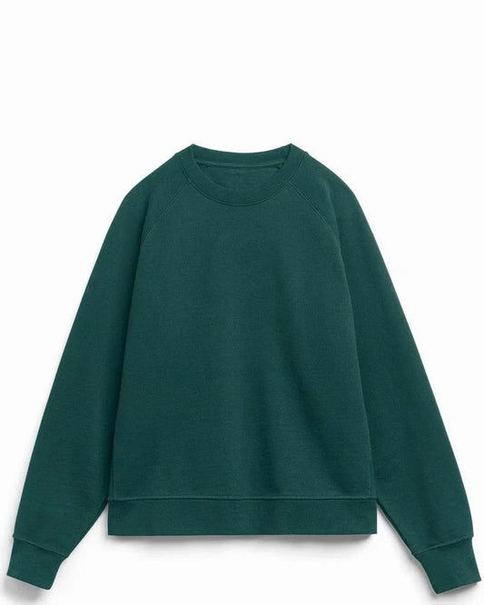 Organic Cotton French Terry Crewneck Heavyweight 15oz Ivy - Rose & Rae Threads