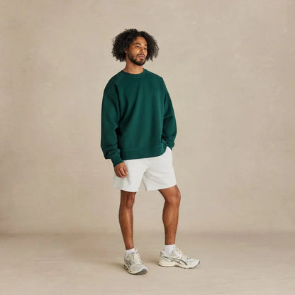 Organic Cotton French Terry Crewneck Heavyweight 15oz Ivy - Rose & Rae Threads