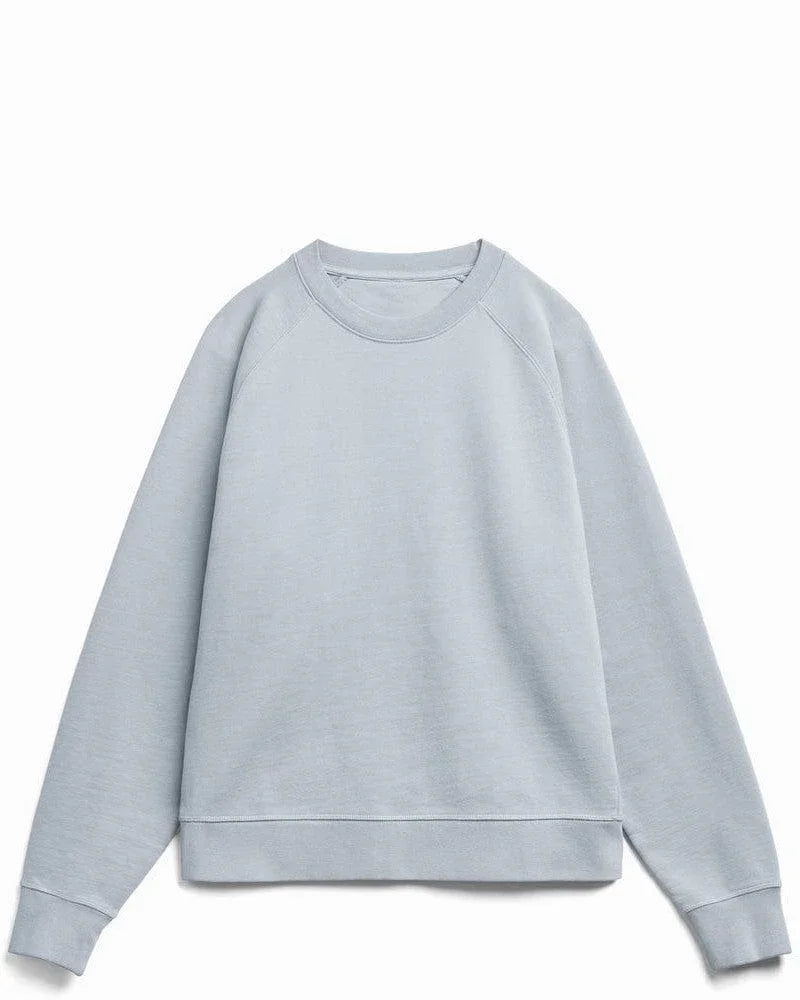 Organic Cotton French Terry Crewneck - Heavyweight 15oz Mineral - Rose & Rae Threads