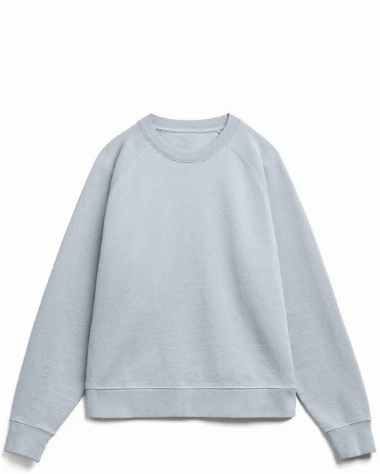 Organic Cotton French Terry Crewneck - Heavyweight 15oz Mineral - Rose & Rae Threads