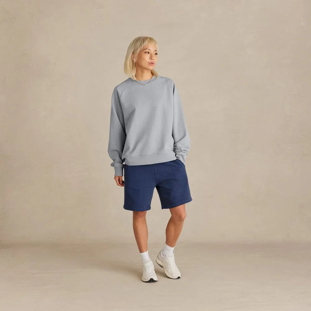 Organic Cotton French Terry Crewneck - Heavyweight 15oz Mineral - Rose & Rae Threads