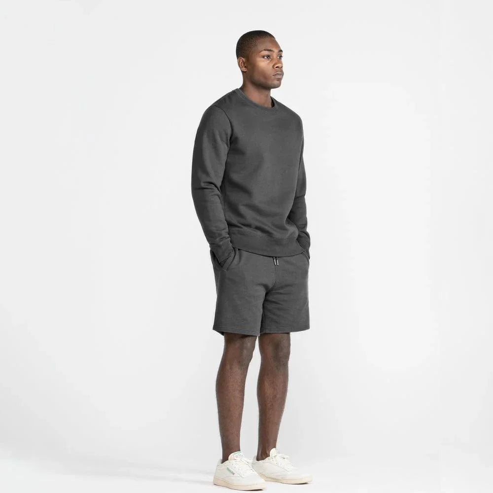 Organic Brushed Cotton Crewneck - Midweight 12oz Slate - Rose & Rae