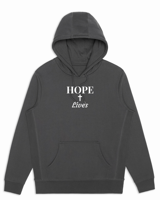 Organic Cotton "HOPE Lives" Hoodie - Slate - Rose & Rae Threads
